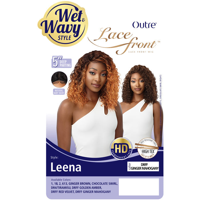 Outre Synthetic HD Lace Front Wet & Wavy Style Wig - LEENA