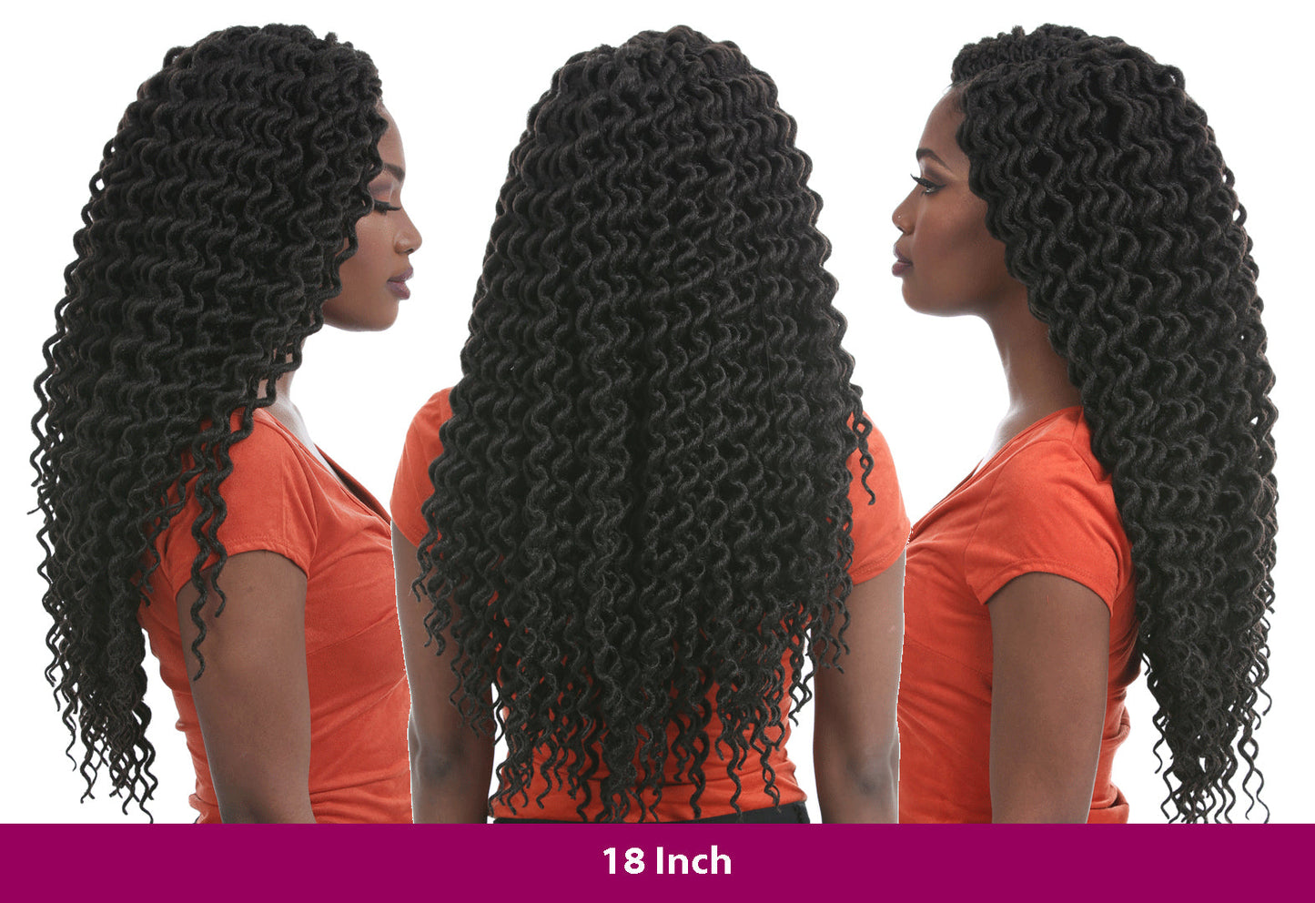 Sensationnel African Collection X-Pression 3X Pre-Looped Crochet Braid FAUX LOCS CURLY Triple Pack Value 12 - 18 Inch