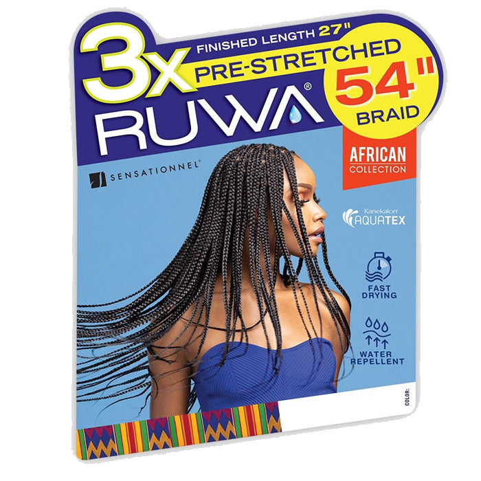 Sensationnel Ruwa X-Pression Braids - 3X PRE-STRETCHED BRAID 54"