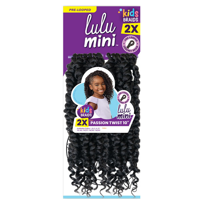 Sensationnel Lulu Mini Kids Pre-Looped Crochet Braid - PASSION TWIST 10" 2X