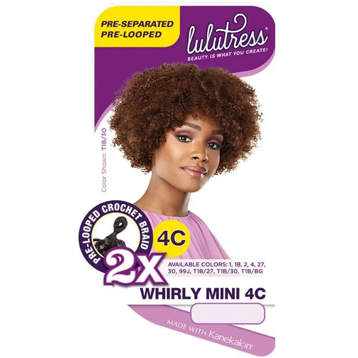 Sensationnel Lulutress Pre-Separated Pre-Looped Crochet Braid - 2X WHIRLY MINI 4C