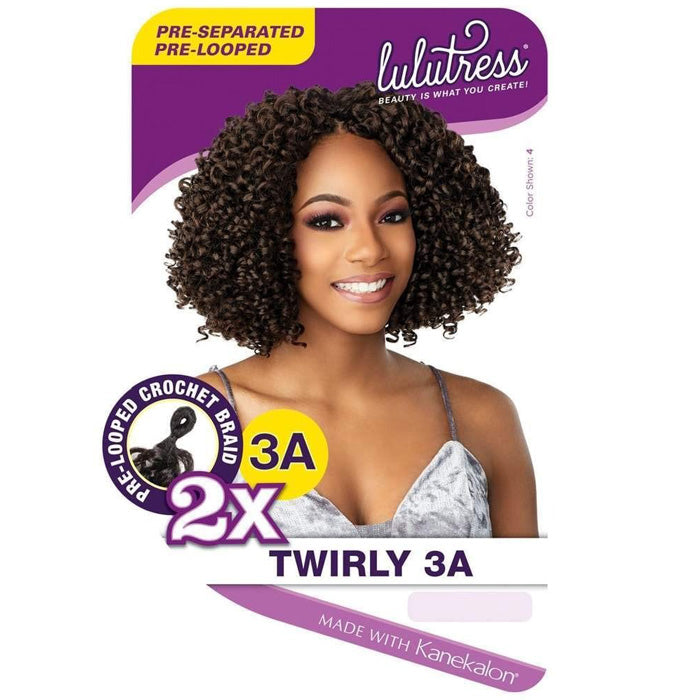 Sensationnel Lulutress Pre-Separated Pre-Looped Crochet Braid - 2X TWIRLY 3A
