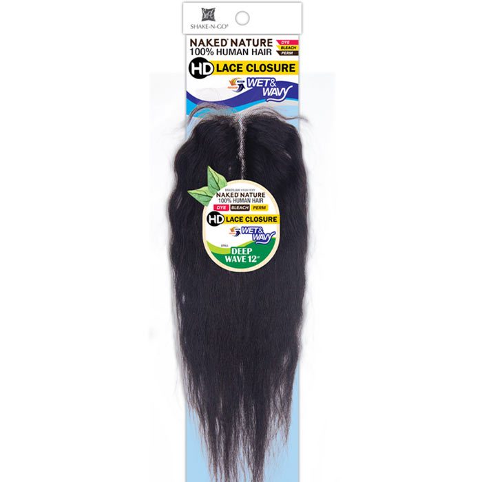 Shake N Go Naked 100% Human Hair HD Lace Wet & Wavy Closure - DEEP WAVE 12"/14"/16"