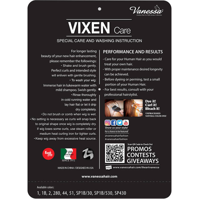 Vanessa Vixen Human Hair Wig - HH VERA