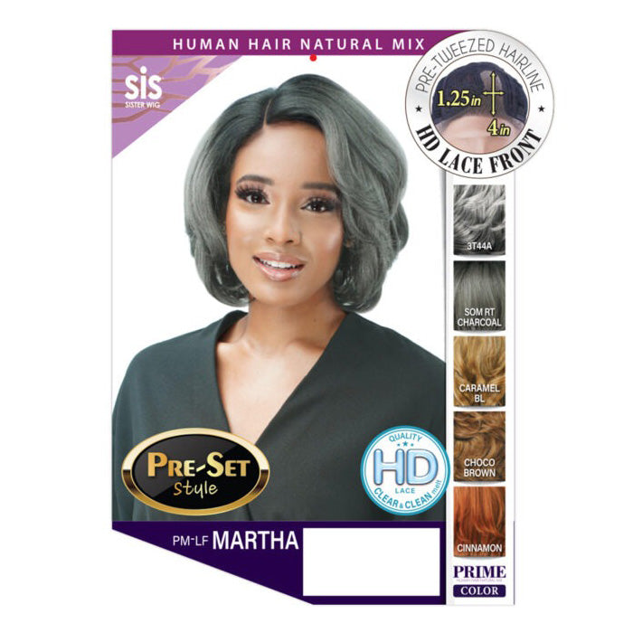 Zury Sis Human Hair Blend HD Lace Front Wig - PM LF MARTHA