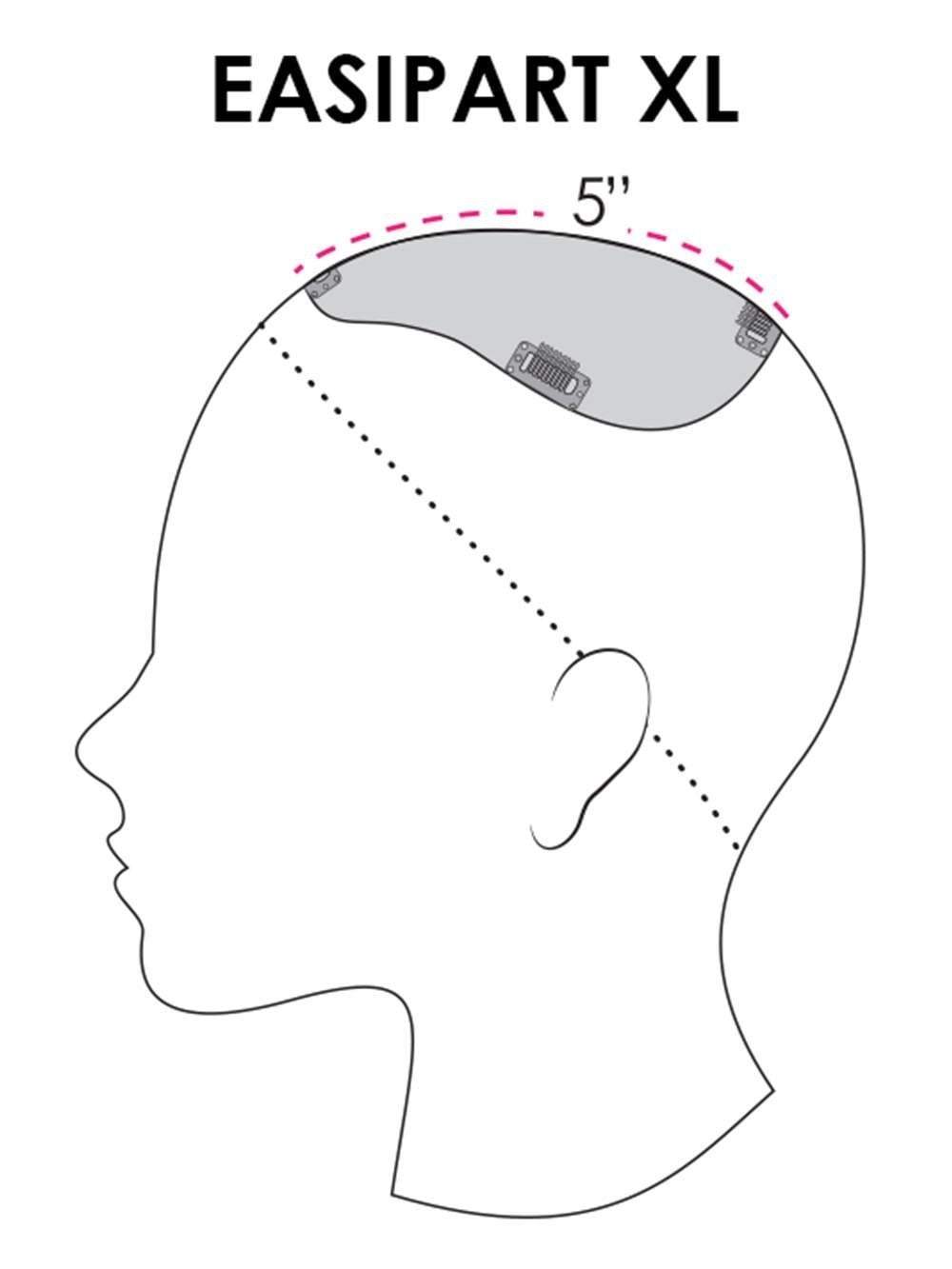 easiPart HD XL 8" | HF Synthetic Hair Topper
