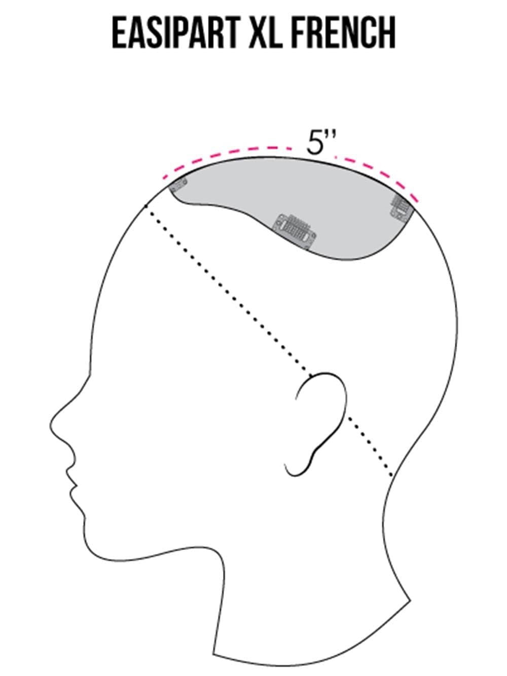 easiPart French XL 8" | Remy Human Hair Topper (HT)