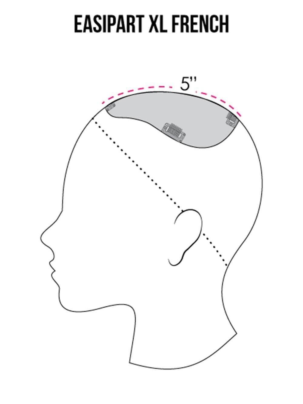 easiPart French XL 12" | Remy Human Hair Topper (HT)