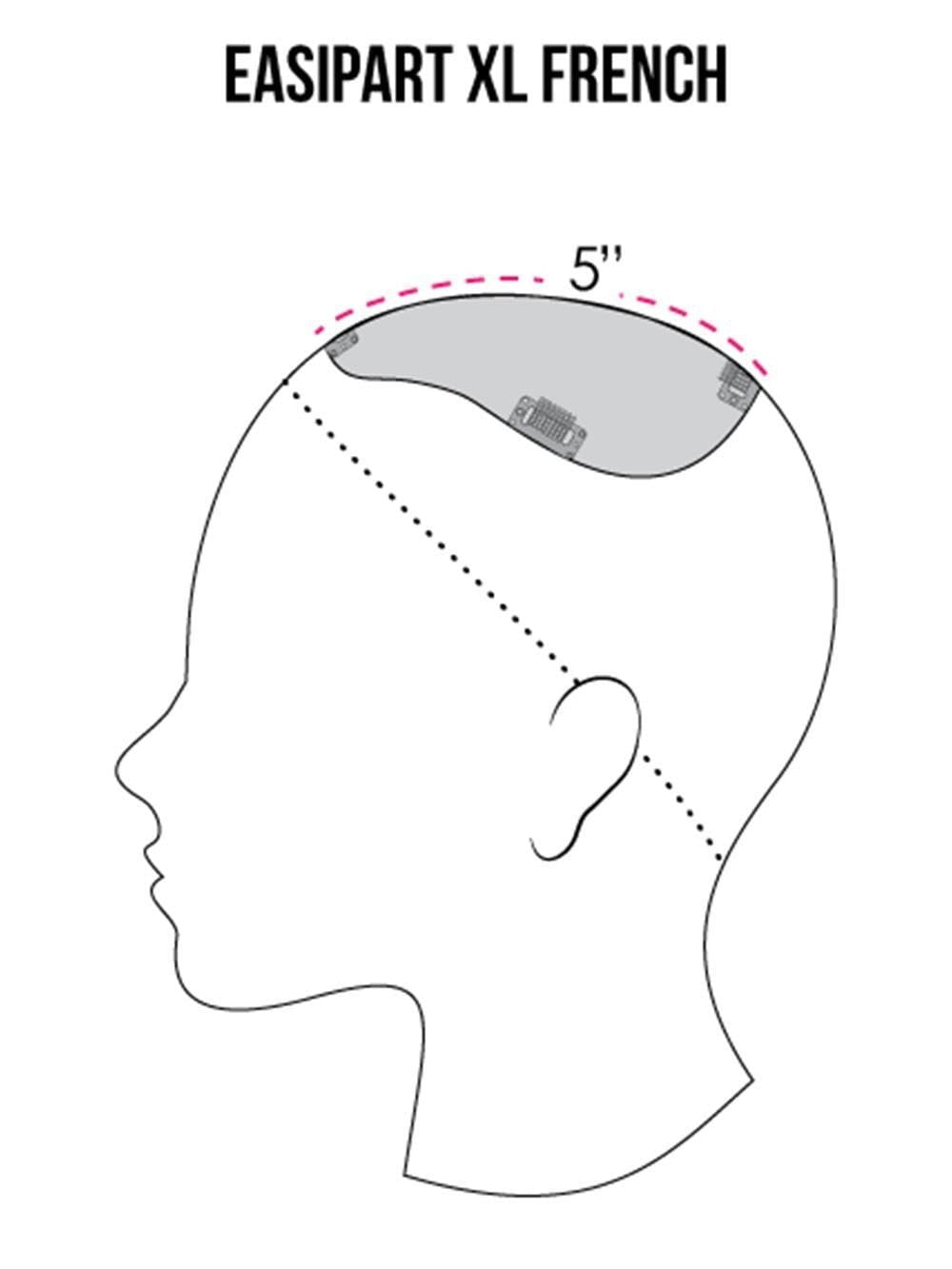 easiPart French XL 18" | Remy Human Hair Topper (HT)