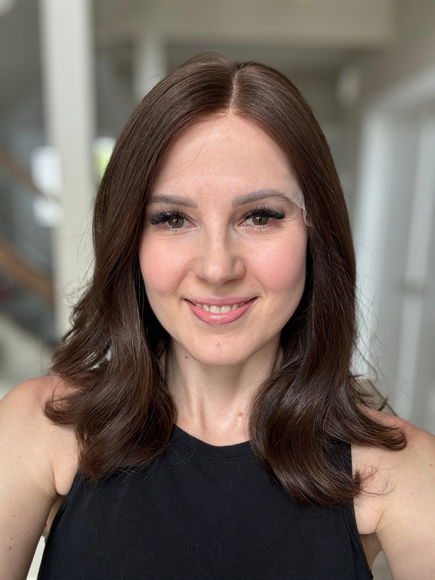 Euro Wig #14: 16" Medium Brown Luxury Cap (M)