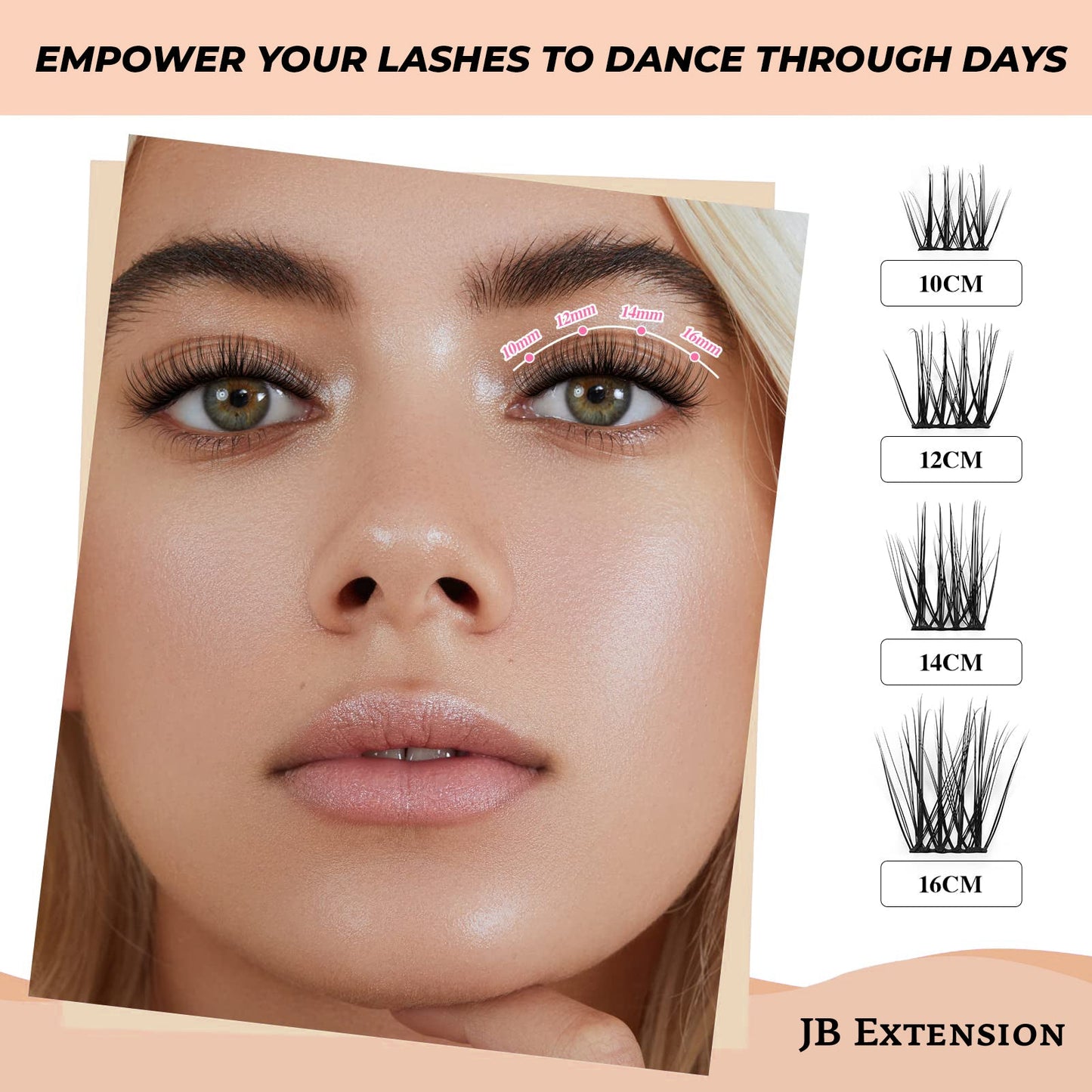 JBextension DIY Cluster Lashes 72 Clusters Lashes NO GLUE Included¡¾Blossom Bloom-Lash¡¿