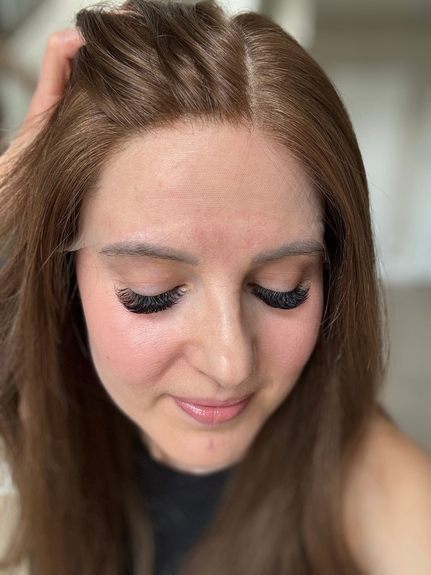 Euro Wig #5: 23" Light-Medium Brown Comfort Cap (M)