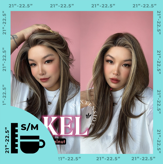 [PRE-ORDER] JBEXTENSION 22 Inches Hazelnut Blonde Highlight Pre-Cut Snowflake Lace Frontlace Glueless Wig KEL HAZELNUT【PERMATEASE】【BENDY EAR TABS】