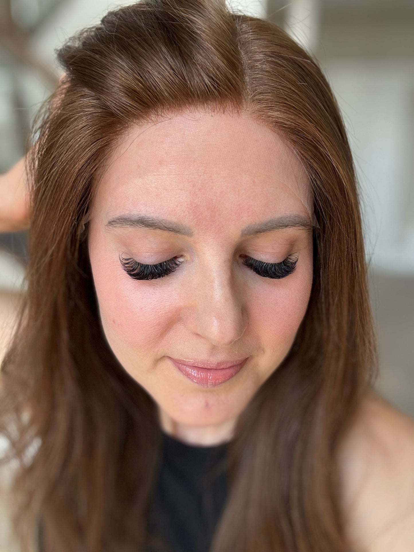 Euro Wig #8: 24" Medium Warm Brown Comfort Cap (M)