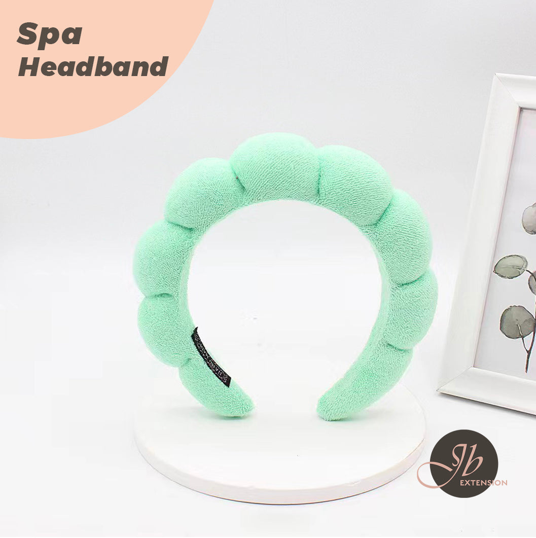 JBextension Spa headbands 2pcs for women-girls, Makeup sponge headband, Non slip face wash, skincare-Padded soft thick terry cloth hair band accessory