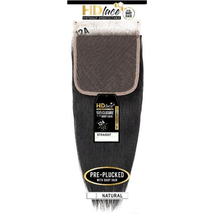 Sensationnel 12A 100% Virgin Human Hair 5X5 HD Lace Closure - STRAIGHT 10
