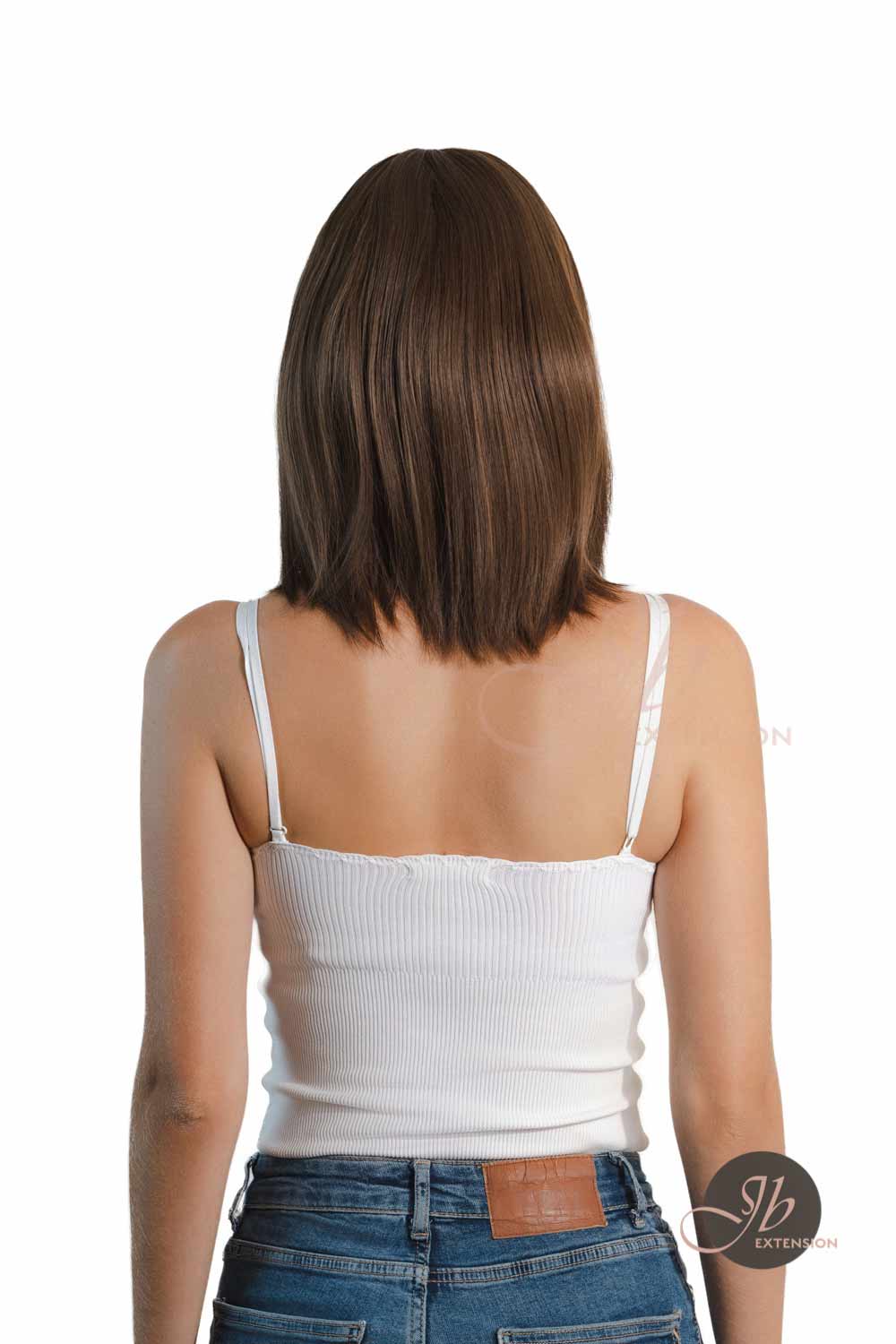 JBEXTENSION 14 Inches Brown Wig With Bangs RONA