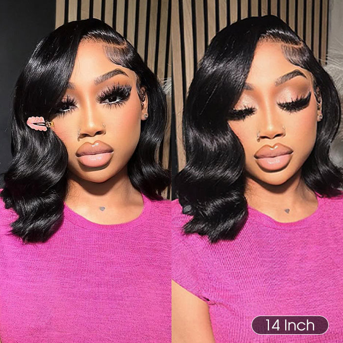 Body Wave Short bob Wigs 5x5 Lace Closure Wigs Human Hair 100% Real Human Hair Wig Pre Plucked