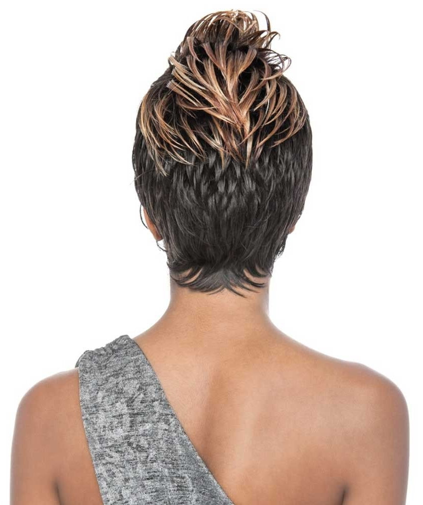 Brown Sugar Human Hair Mix Stylist Wig BST104 PUNK