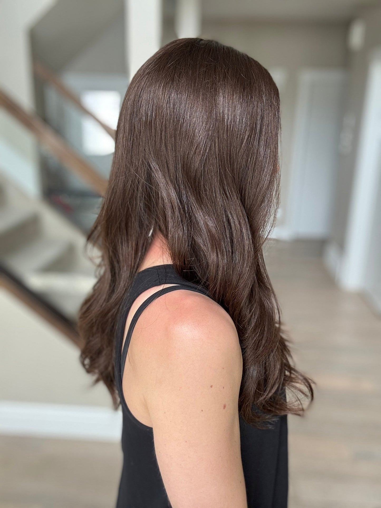 Euro Wig #12: 22" Medium Brown Luxury Cap (S)