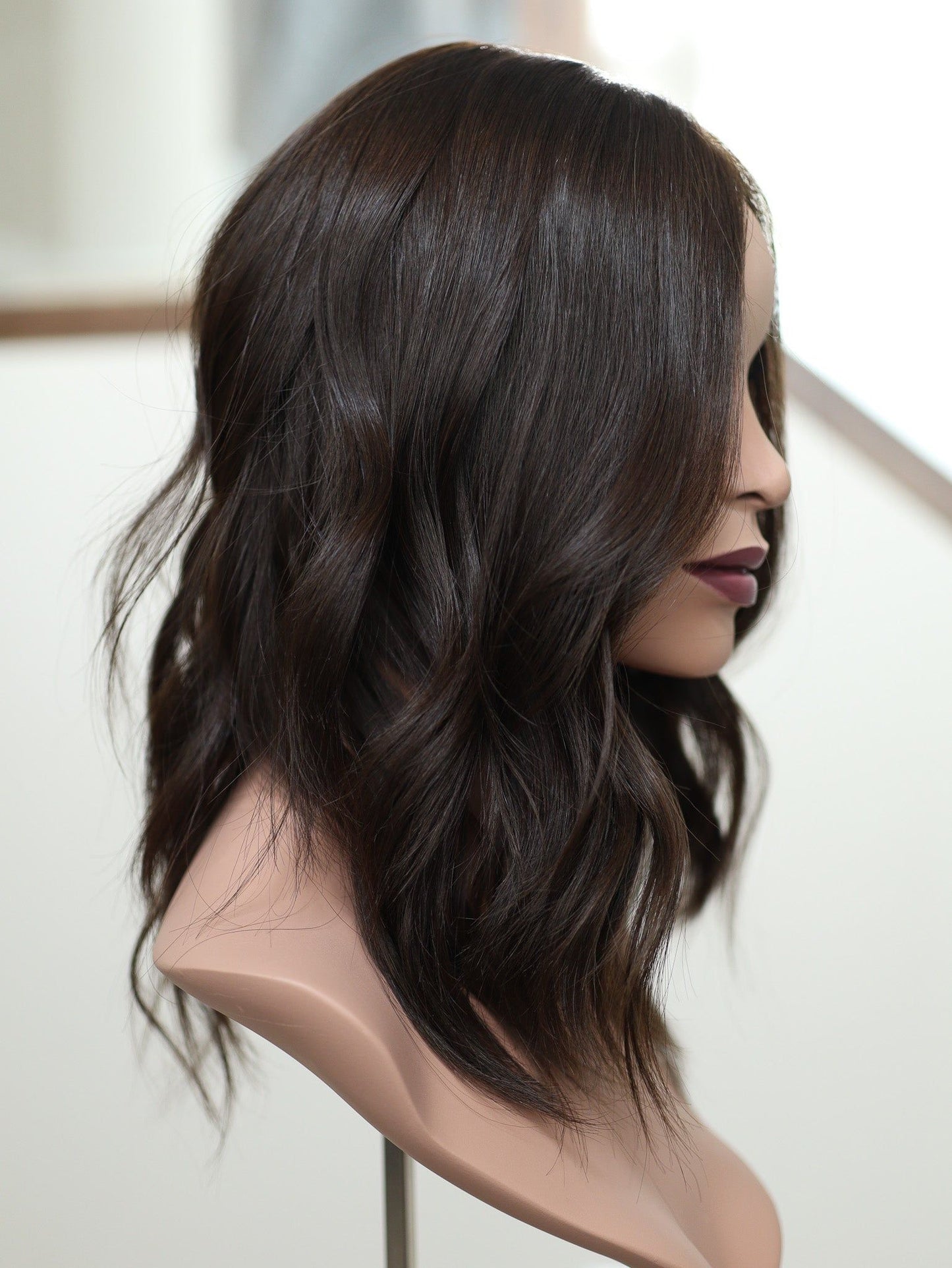 18" 9x9 Dark Brown Silk Top Topper (FINAL SALE)