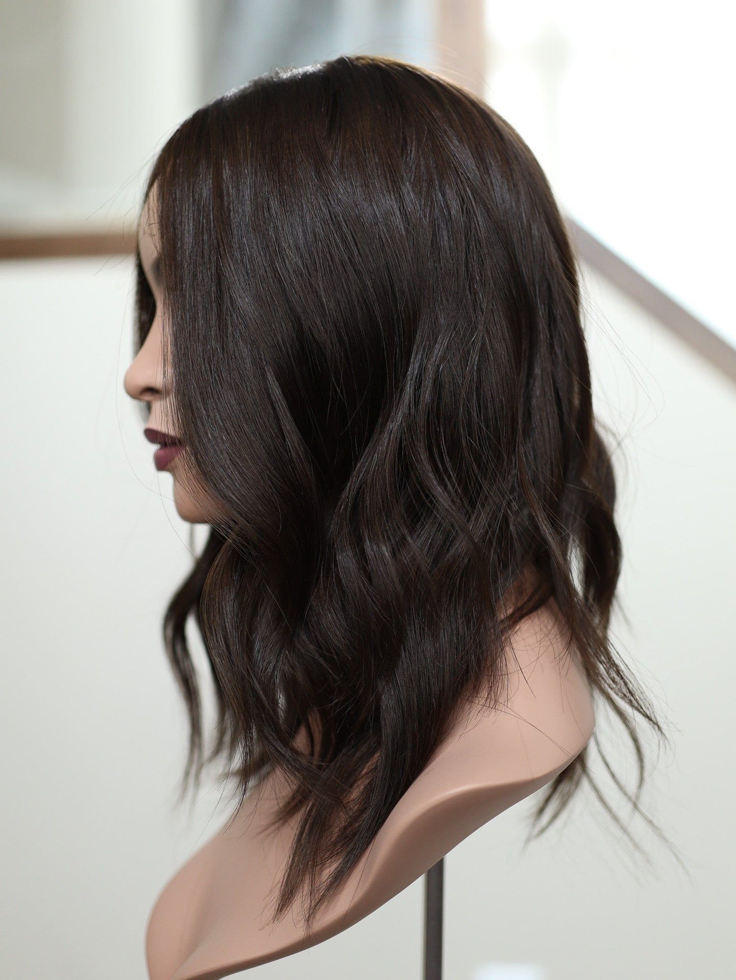 18" 9x9 Dark Brown Silk Top Topper (FINAL SALE)