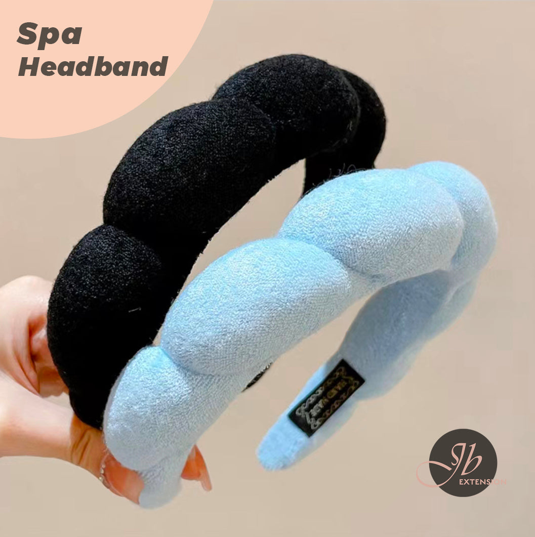 JBextension Spa headbands 2pcs for women-girls, Makeup sponge headband, Non slip face wash, skincare-Padded soft thick terry cloth hair band accessory