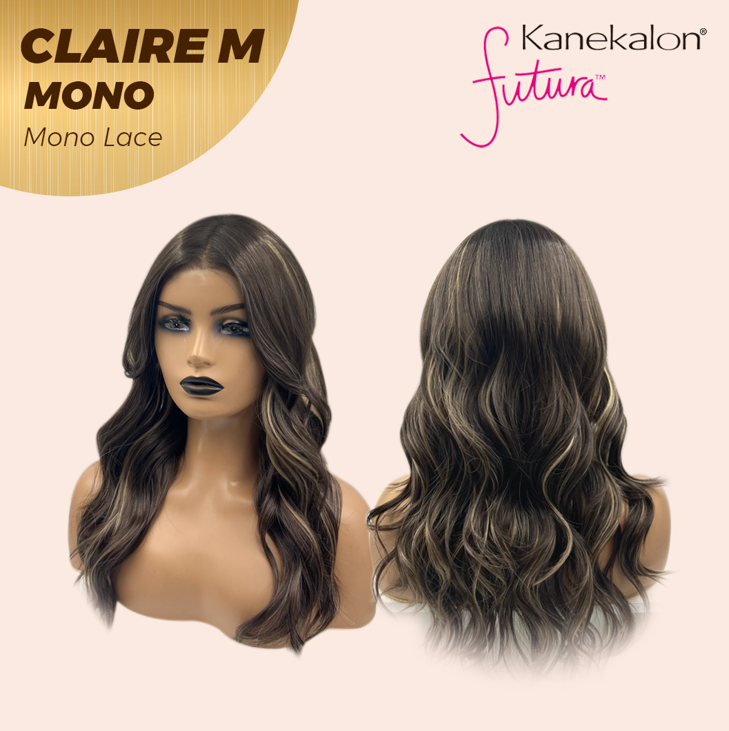 [PRE-ORDER] JBEXTENSION CLAIRE MONO Partial Monofilament Wig 22 Inches Brown With Highlight Partial Mono Lace Glueless Wig CLAIRE MONO【BENDY EAR TABS】