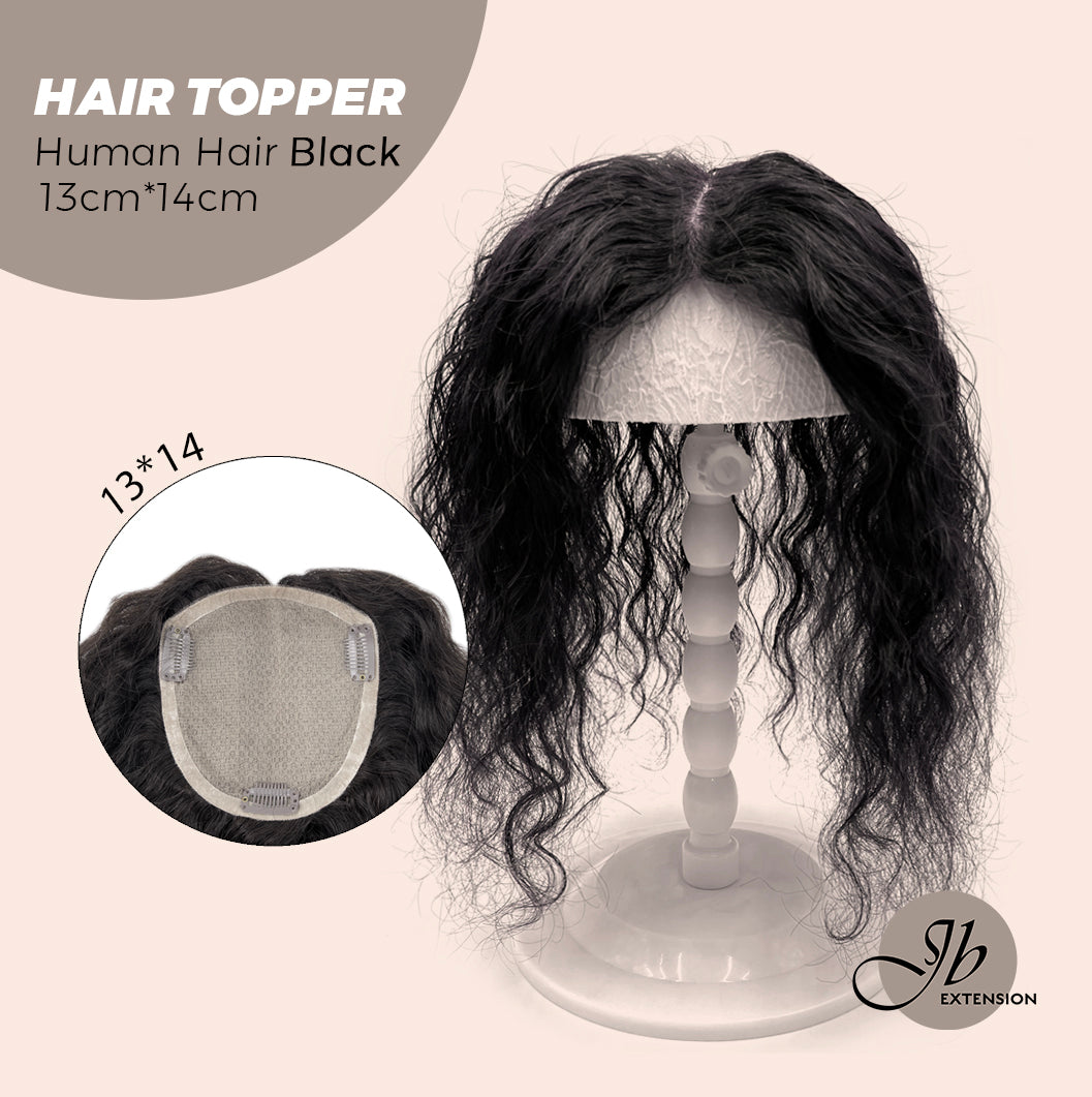 JBEXTENSION 10 Inches Natural Black Brown HUMAN HAIR WAVE TOPPER 13*14