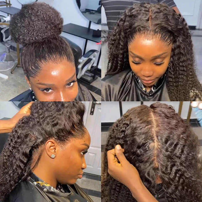 Hermosa Hair Full Lace Part Anywhere Body Wave / Straight / Curly Invisi-String Snug Fit HD Lace Human Hair Wigs