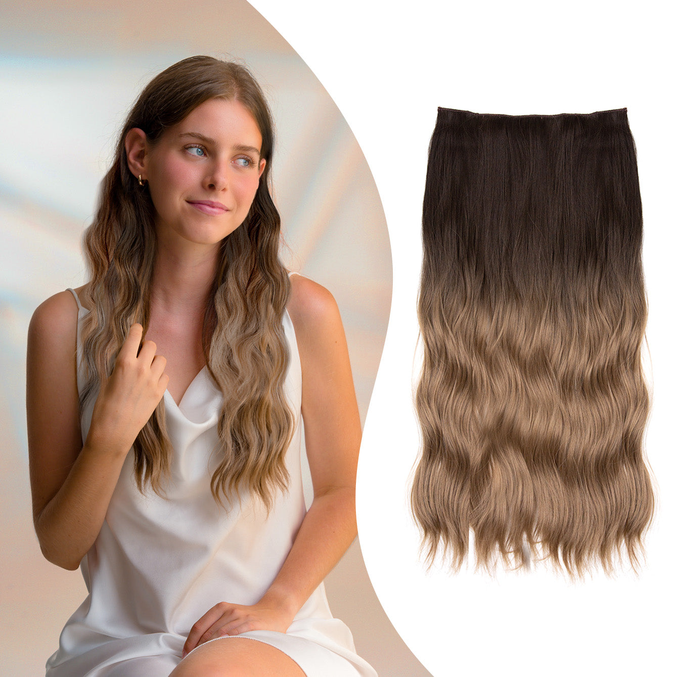 20" Hair Extensions Clip-in Body Wave 160g BALAYAGE BLONDE