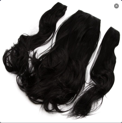 JBEXTENSION 3 PCS Hair Extension Clip Hair Extensions for Women Long Soft curly Clip  Extensions Synthetic Double Weft Hair Full Head 24 Inch