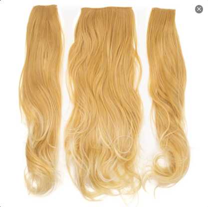 JBEXTENSION 3 PCS Hair Extension Clip Hair Extensions for Women Long Soft curly Clip  Extensions Synthetic Double Weft Hair Full Head 24 Inch