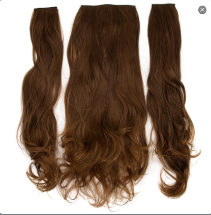 JBEXTENSION 3 PCS Hair Extension Clip Hair Extensions for Women Long Soft curly Clip  Extensions Synthetic Double Weft Hair Full Head 24 Inch