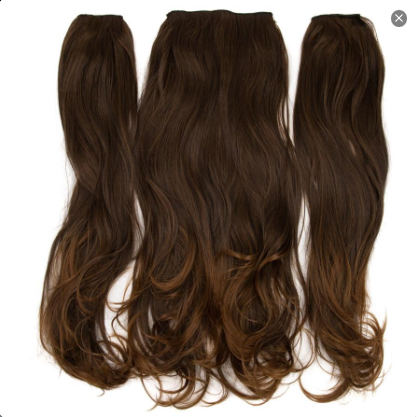 JBEXTENSION 3 PCS Hair Extension Clip Hair Extensions for Women Long Soft curly Clip  Extensions Synthetic Double Weft Hair Full Head 24 Inch