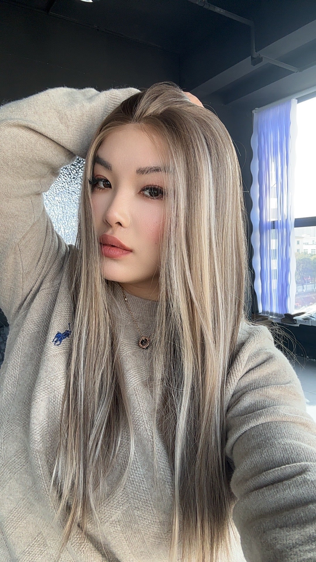 [PRE-ORDER] JBEXTENSION 22 Inches Mix Blonde Straight Fiber X, Tangle Less Pre-Cut Free Part Frontlae Glueless Wig GIOVANNA