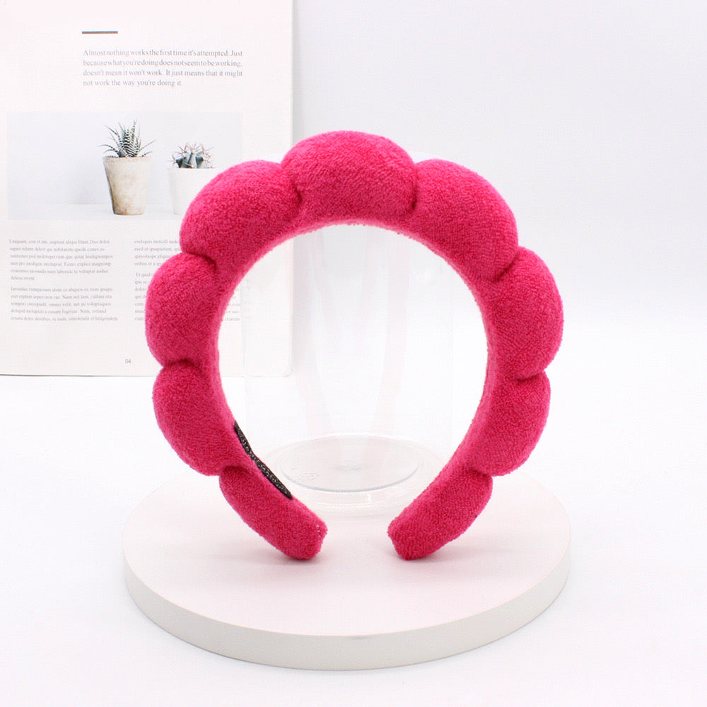 JBextension Spa headbands 2pcs for women-girls, Makeup sponge headband, Non slip face wash, skincare-Padded soft thick terry cloth hair band accessory