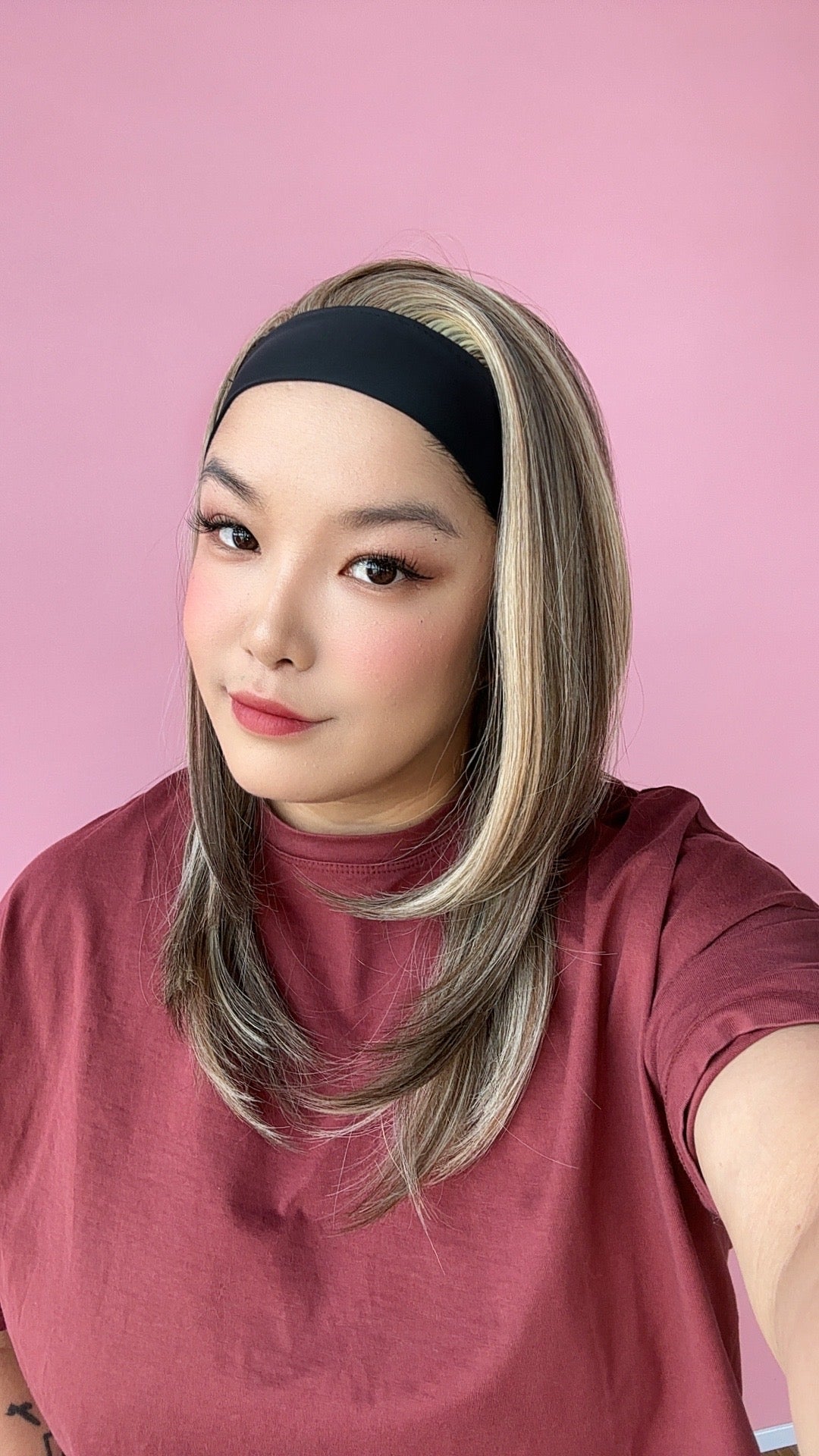 JBEXTENSION 18 Inches Mix Blonde Headband Wig POSE FLOW HAIR - MIX BLONDE