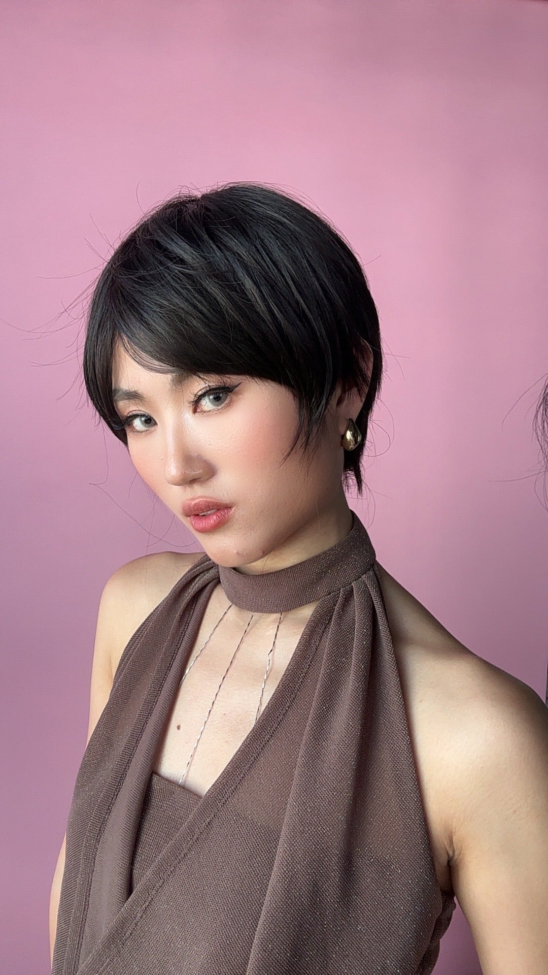 JBEXTENSION Short Hair 30% Real Human Hair Midnight Brown( Black/Brown) Unisex Wig Man Wig KEN