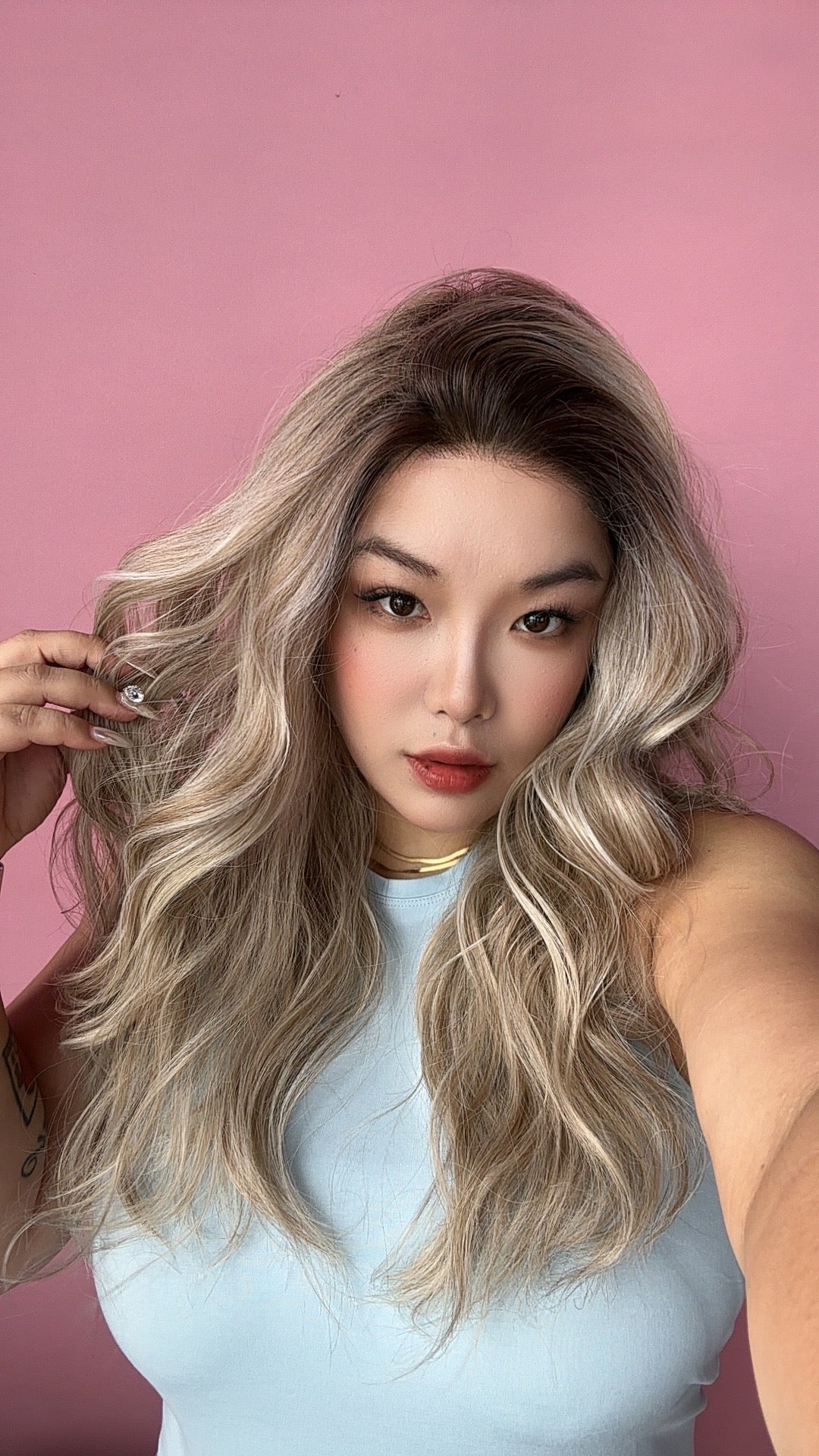 JBEXTENSION 22 Inches Long Bali Blonde Pre-Cut Snowflake Lace Frontlace Glueless Wig TERESA LONG BALI BLONDE【PERMATEASE】【BENDY EAR TABS】