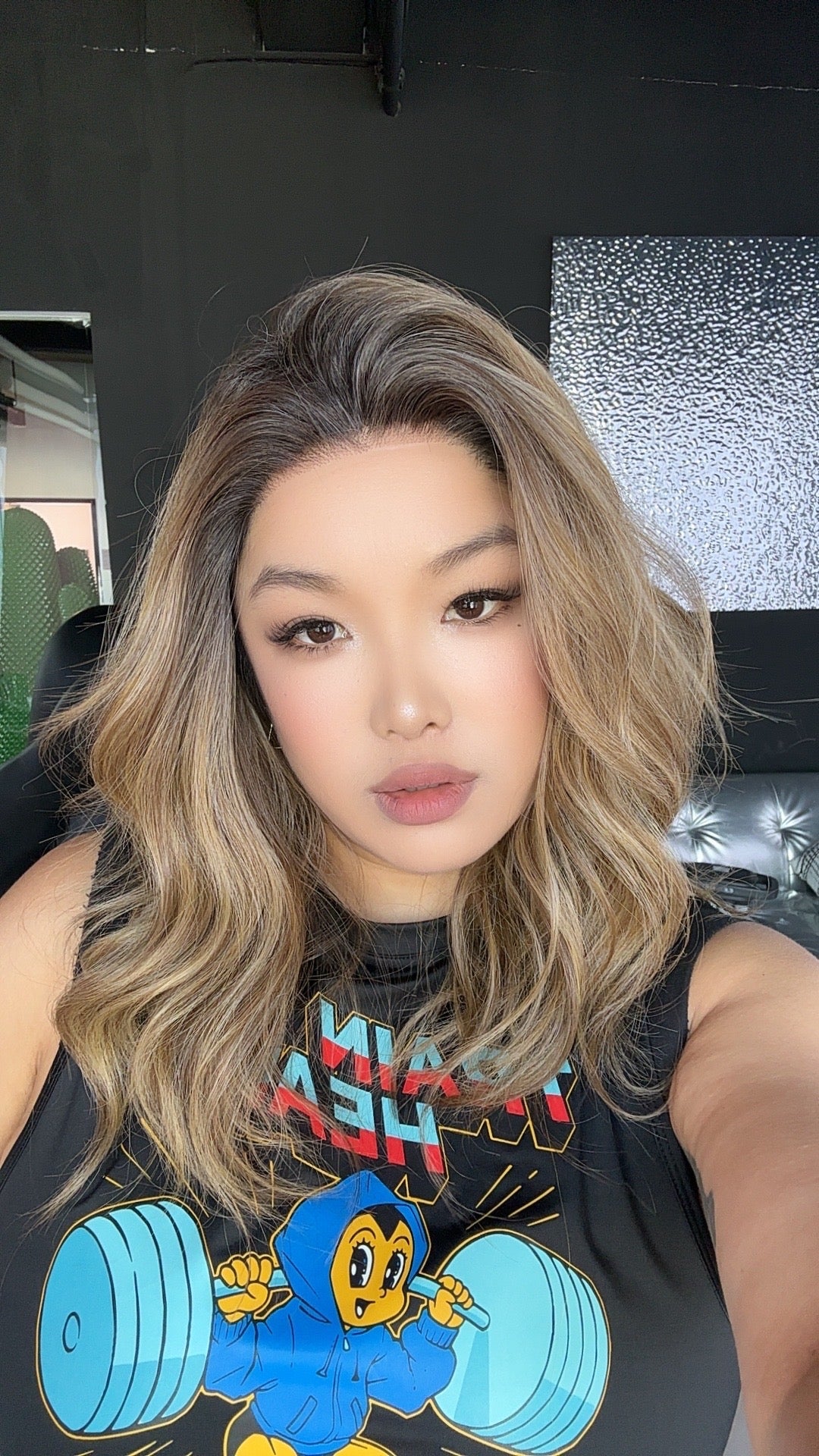 JBEXTENSION 18 Inches Shatush Mix Blonde Pre-Cut Snowflake Lace Frontlace Glueless Wig TERESA SHATUSH MIX BLONDE【PERMATEASE】【BENDY EAR TABS】- S/M