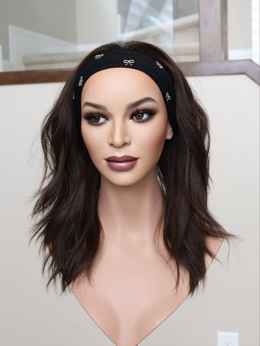 20" Dark Brown Bandfall Active Wig (S)
