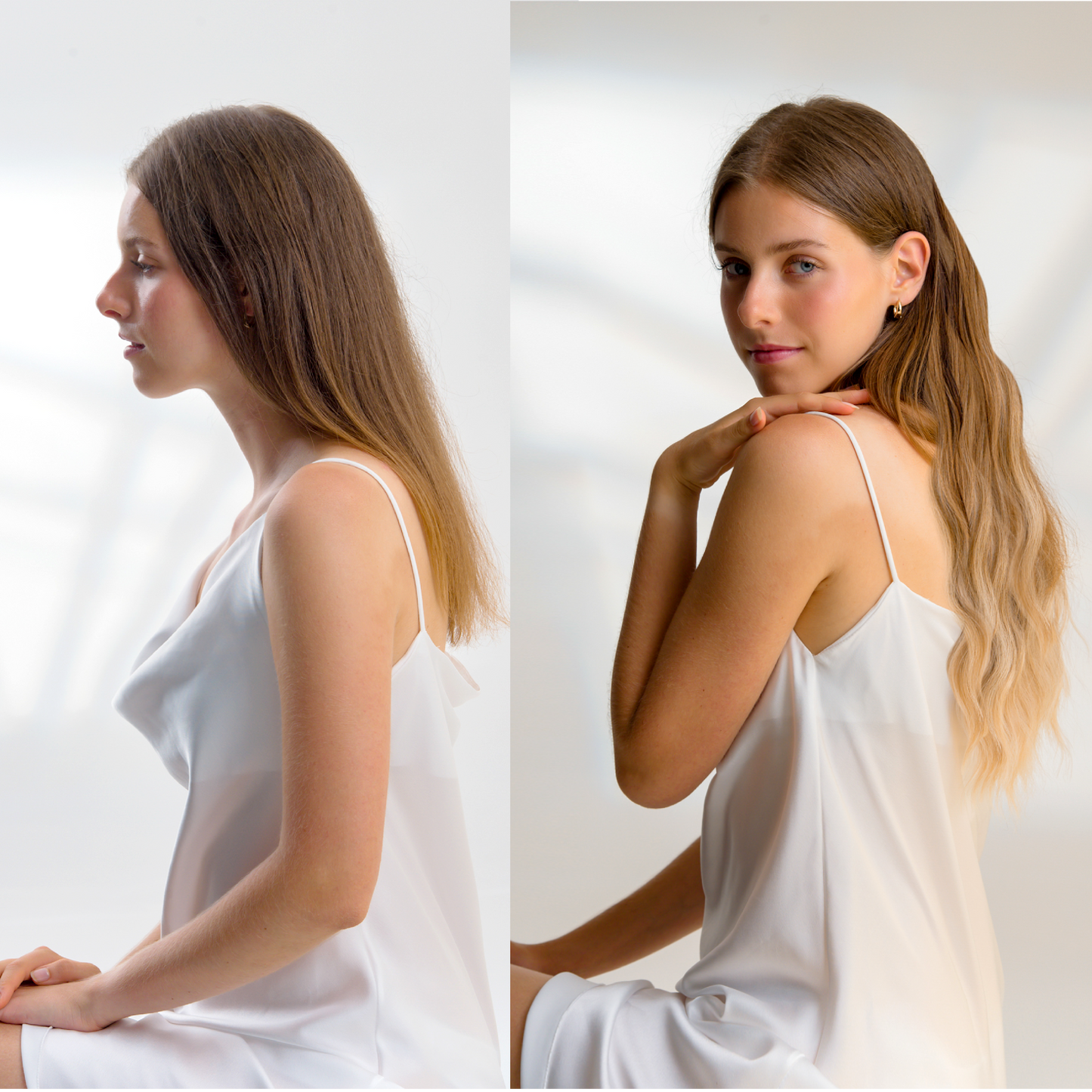 20" Hair Extensions Clip-in Body Wave 160g BALAYAGE BLONDE