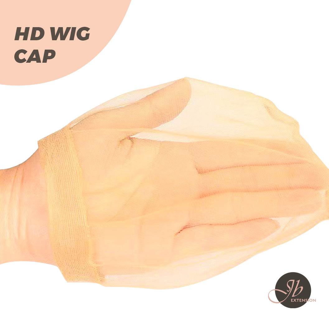 JBextension Real HD Wig Caps, 2 Pieces Ultra-thin Invisible and Breathable Stretchy Stocking Sheer Caps for Women Lace Front Wig HD Wig Cap 2 Pcs