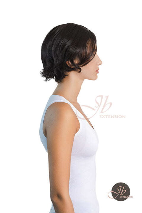 JBEXTENSION 8 Inches Black Curly Unisex Wig Man Wig SKY UNISEX BLACK