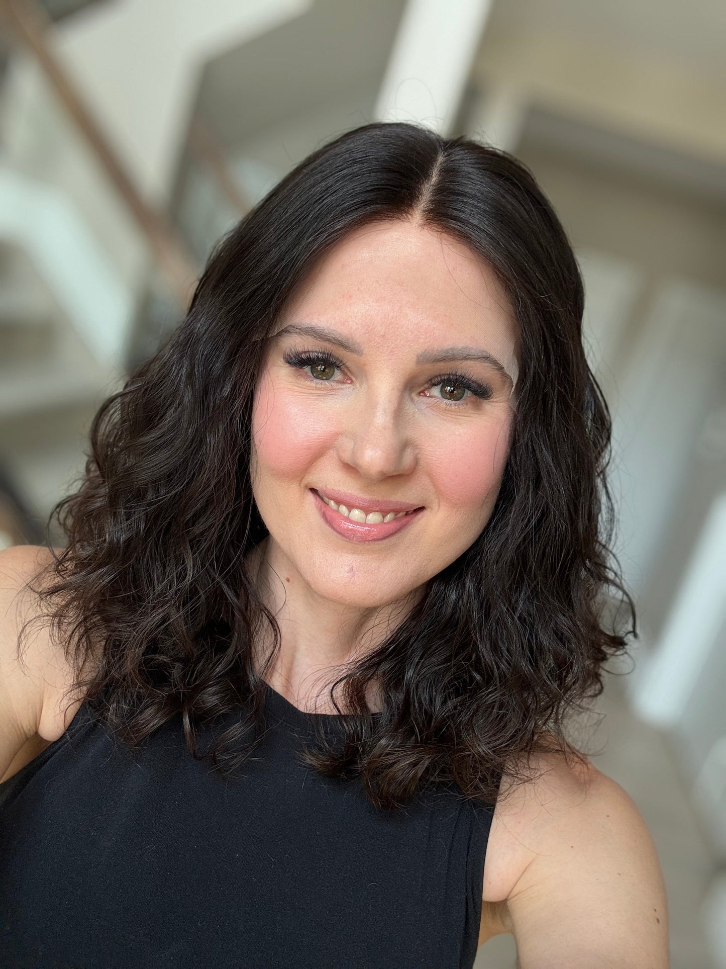 16" Mira Wavy Luxury Cap Lace Top Wig (S)