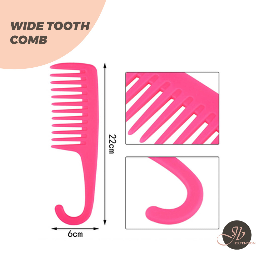 JBextension Wide Tooth Comb - Wide Toothed Detangling Long Wet Curly Hair Combs Curl Perm Brush