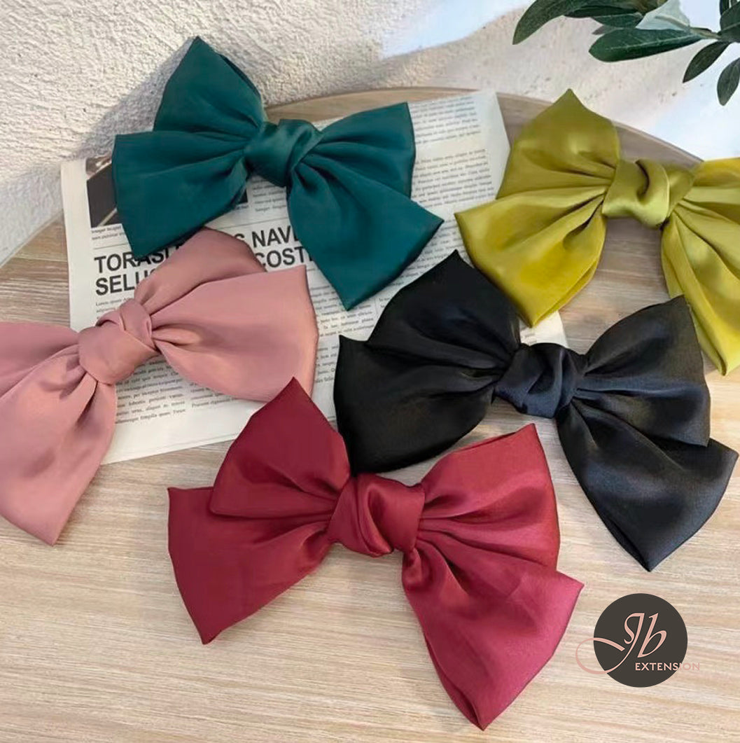 JBextension Silky Satin Hair Bow Clips Big Bowknot Claw Hair Clip French Barrettes Accessories for Women Girls