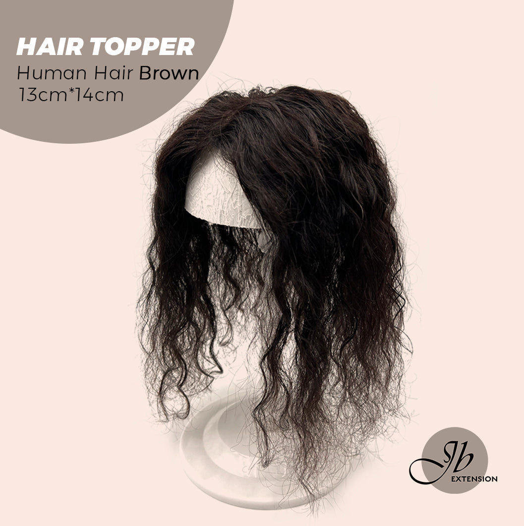 JBEXTENSION 10 Inches Natural Black Brown HUMAN HAIR WAVE TOPPER 13*14