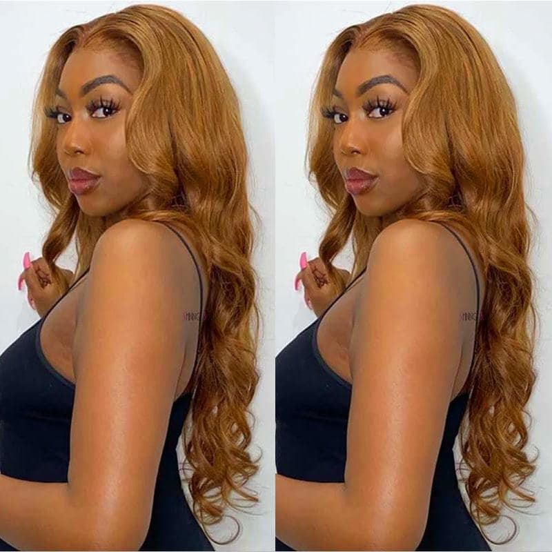 Glueless Ready & Go Wig Body Wave 8*5 Pre Cut HD Lace Closure Wigs #30 Chestnut Brown Color